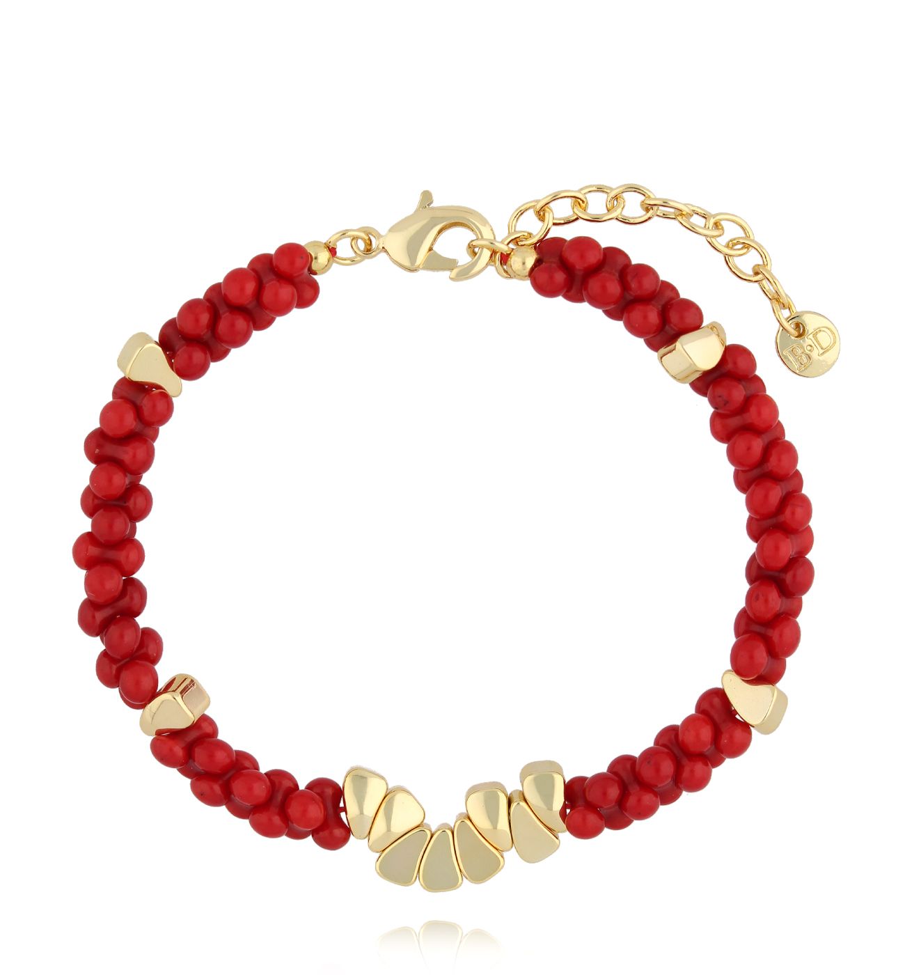 Bransoletka z czerwonym koralem - By Dziubeka