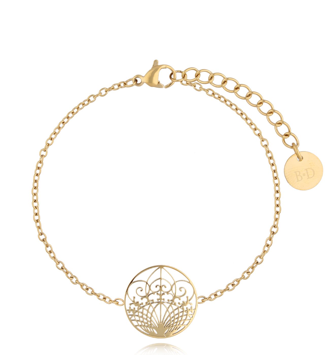 Bransoletka złota z rozetką Acacia - By Dziubeka