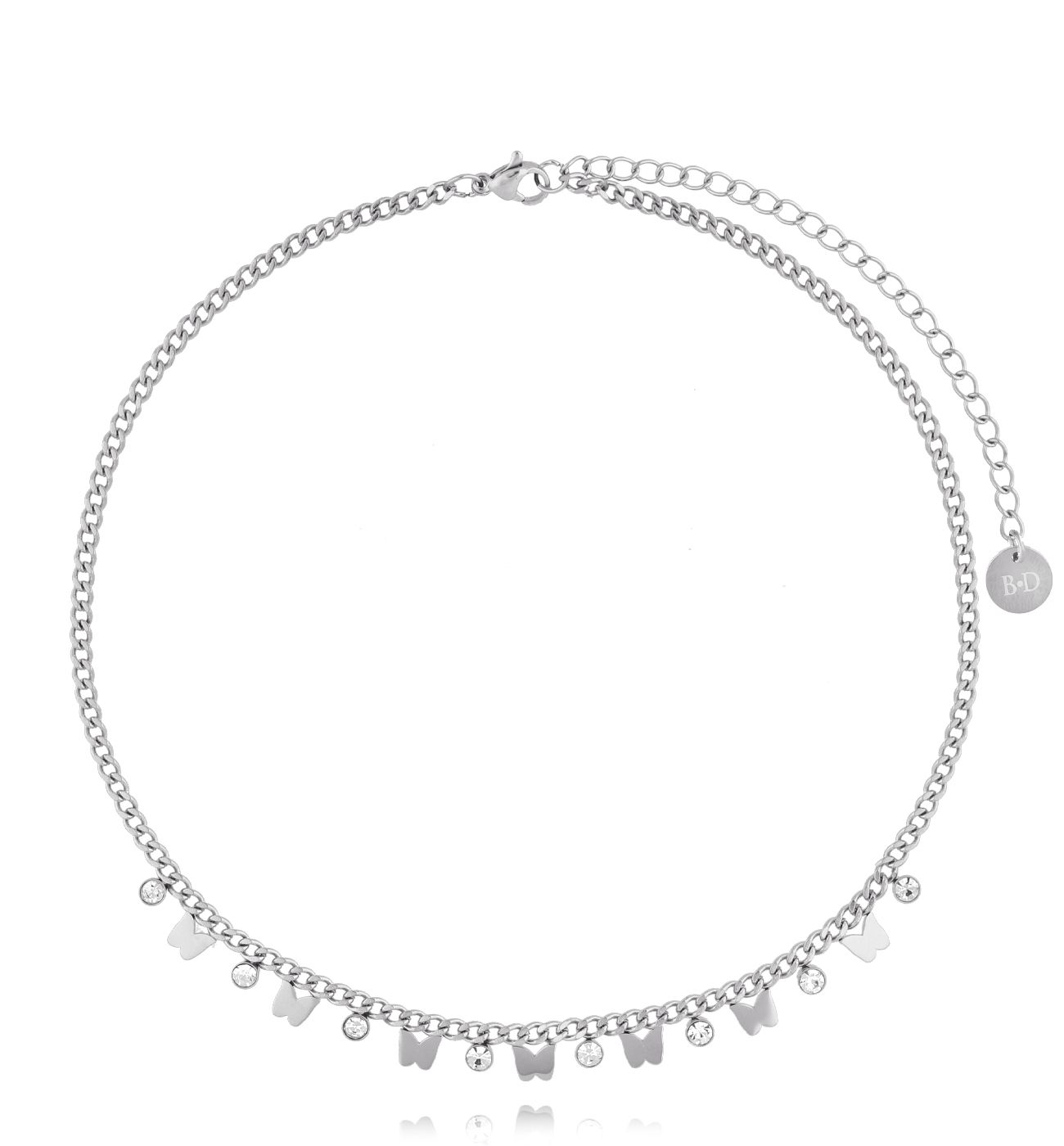 Naszyjnik srebrny z motylkami Dazzling NSA0963