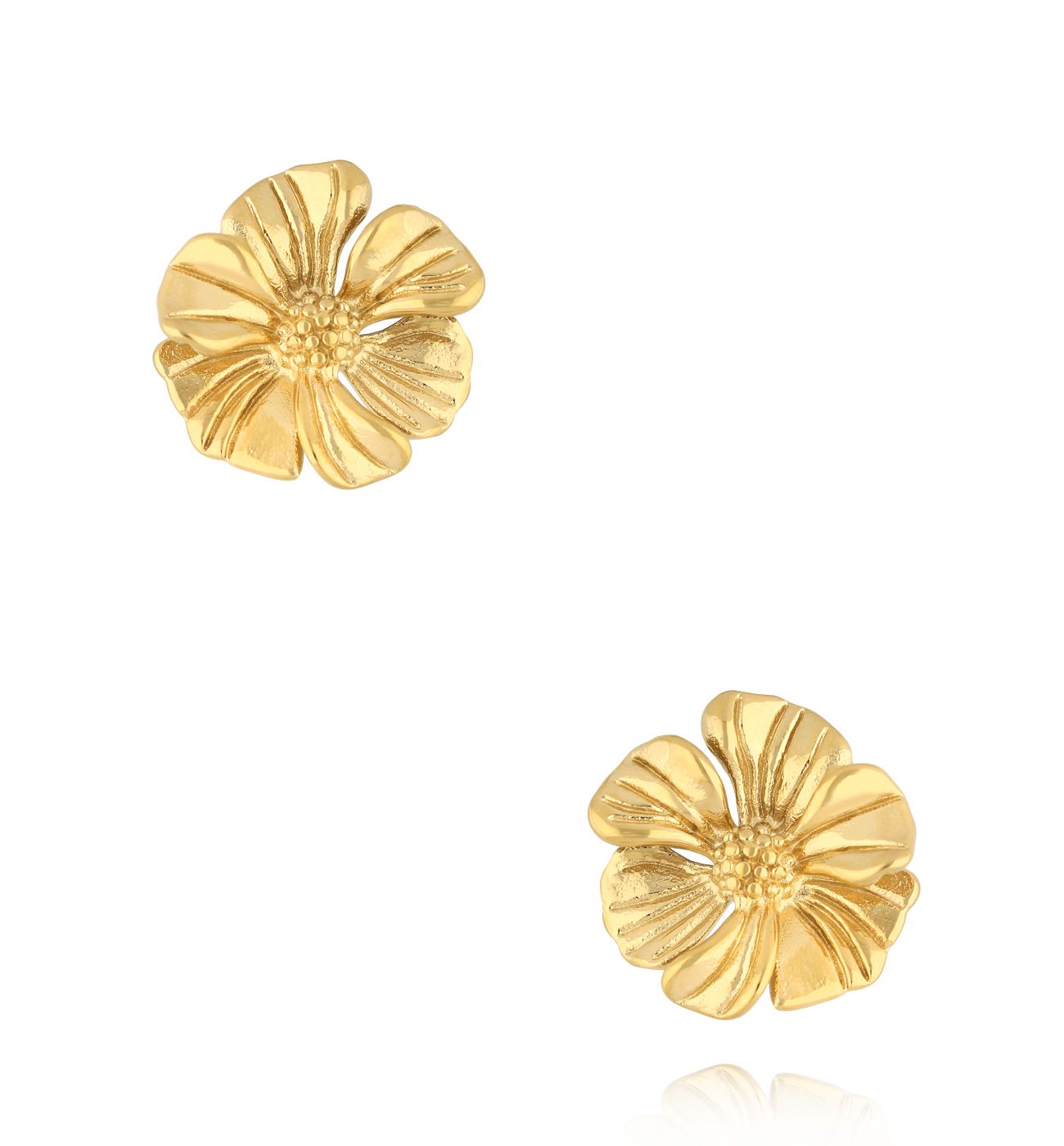 Kolczyki kwiatki złote Incantata - By Dziubeka