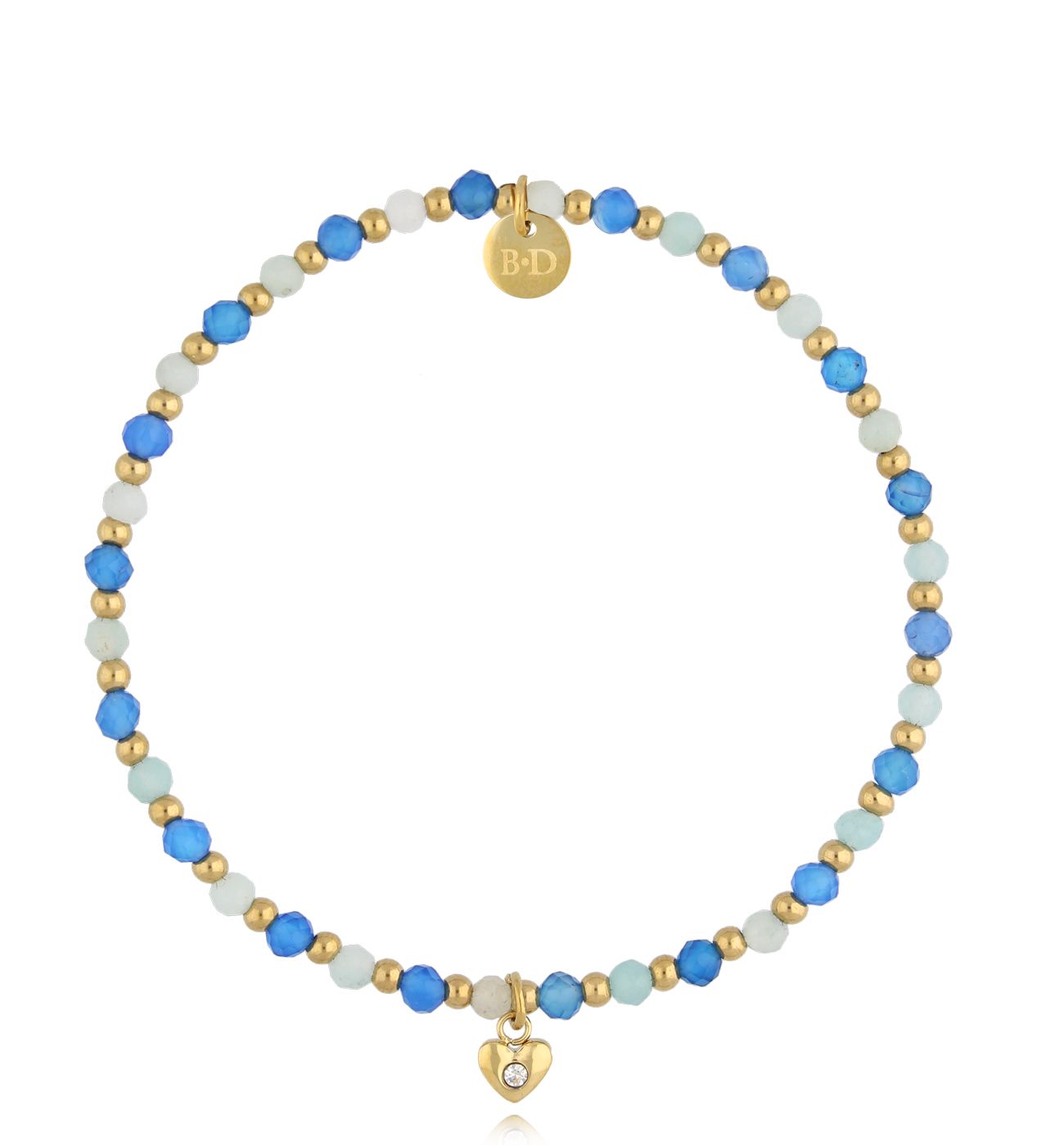 Bransoletka z niebieskimi agatami Phosphor BSC1667