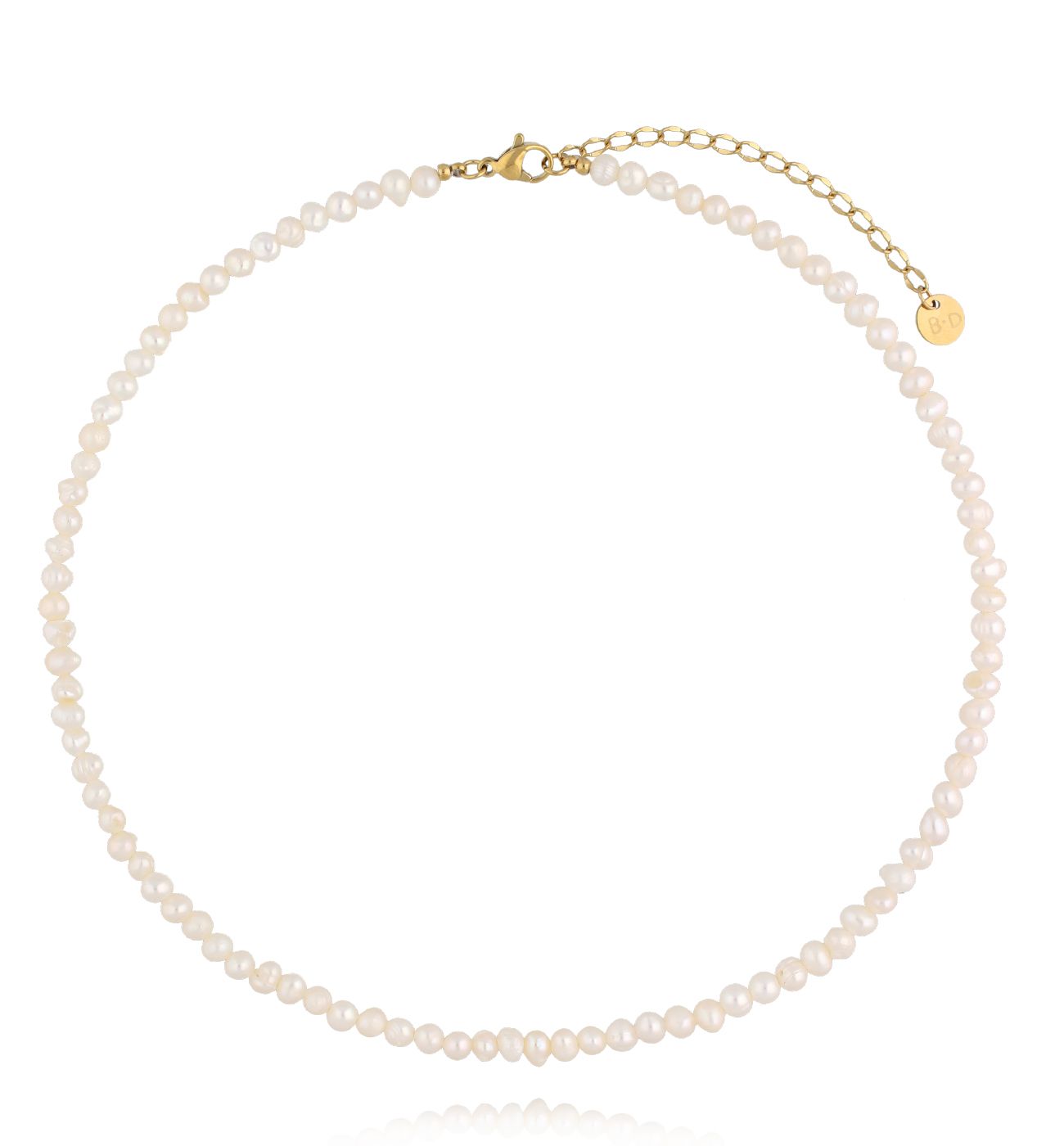 Naszyjnik z bardzo drobnych białych pereł - By Dziubeka