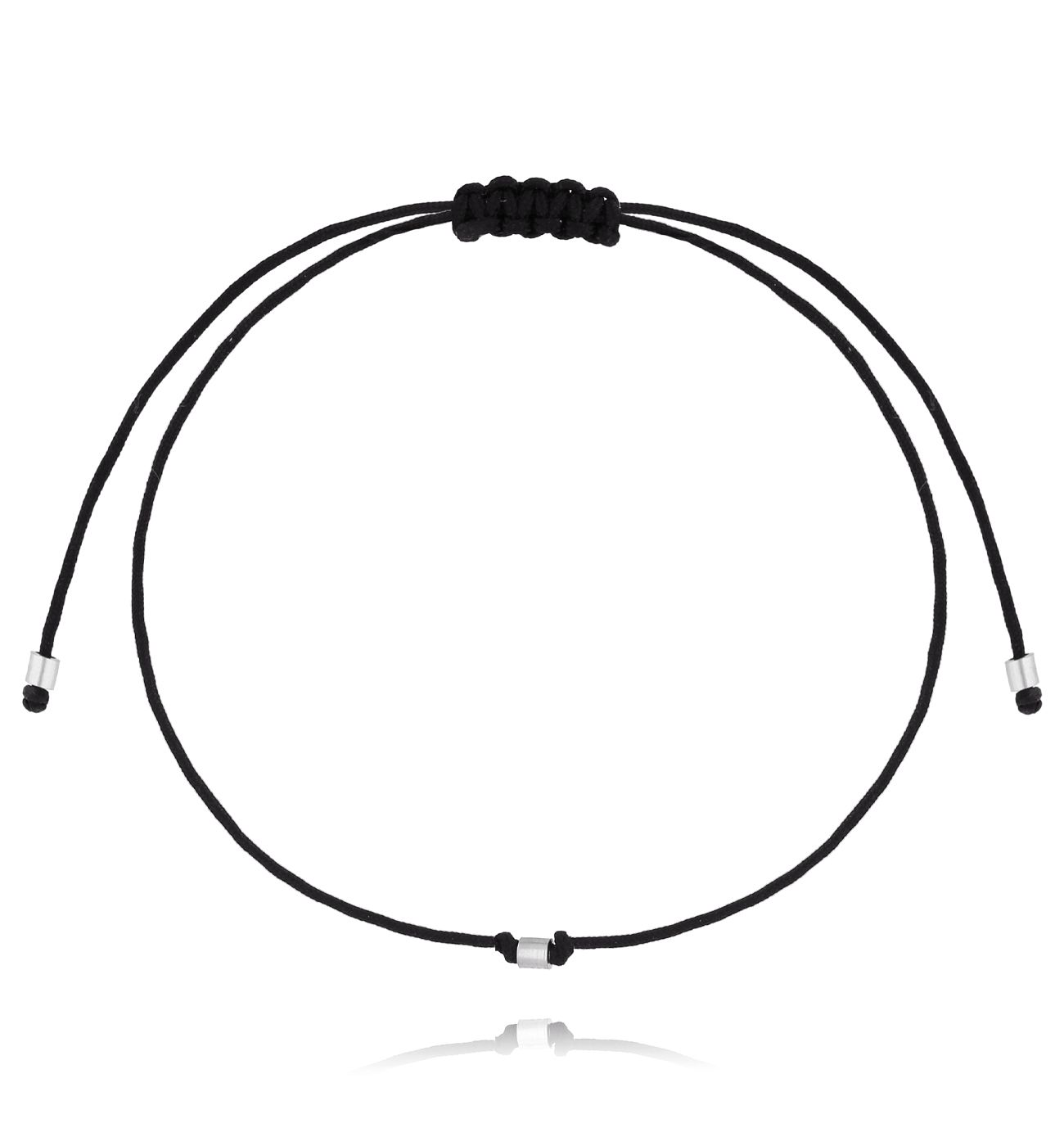 Bransoletka czarno srebrna na szczęście Get Lucky BGL0881