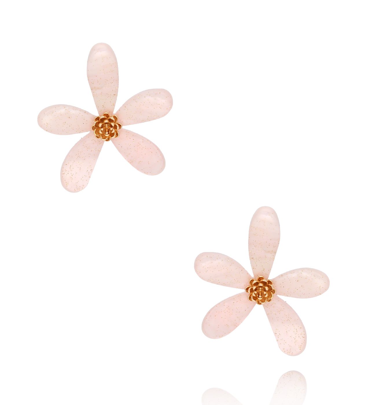 Kolczyki różowe kwiatki Margherita KZA0318 - By Dziubeka