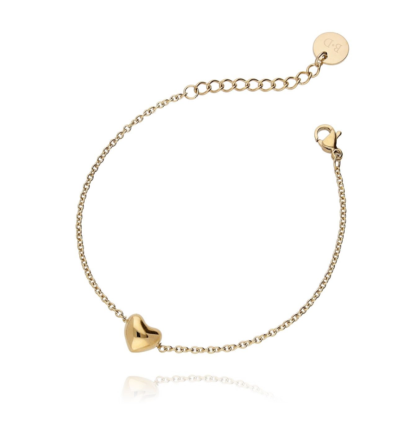 Bransoletka z serduszkiem złota - By Dziubeka