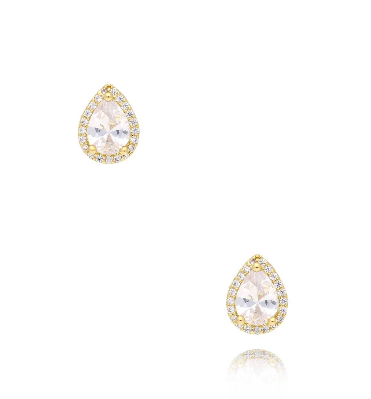 Kolczyki kryształowe złote Petite Princesse - By Dziubeka