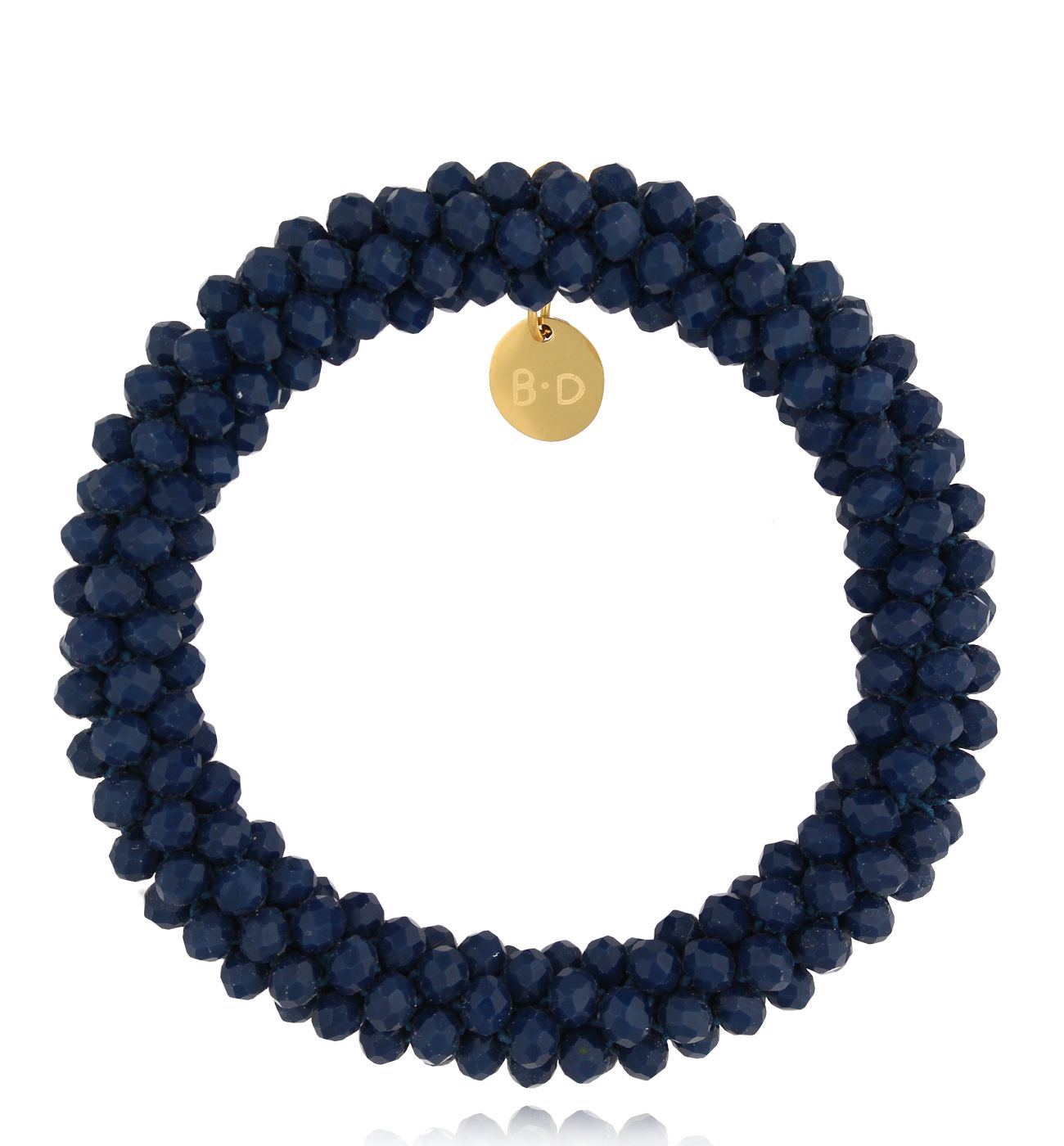 Bransoletka z kryształkami granatowa Luminous BWE0021 - By Dziubeka