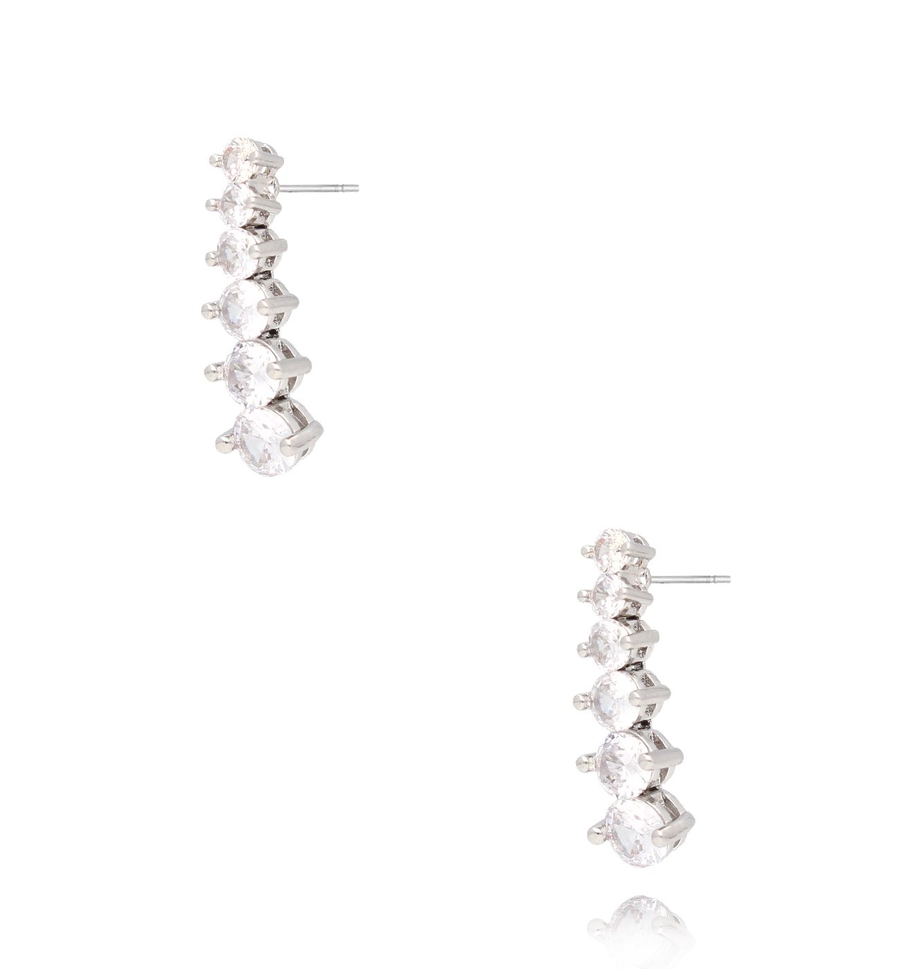 Kolczyki srebrne z kryształkami Salta - By Dziubeka