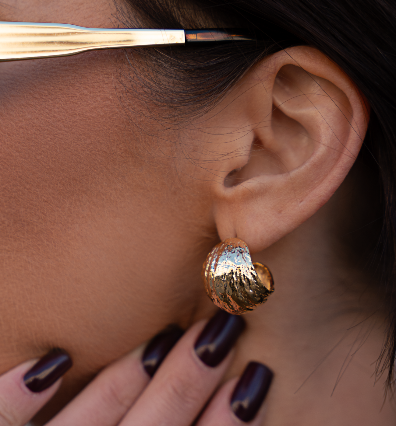 Kolczyki złote Noelani - By Dziubeka