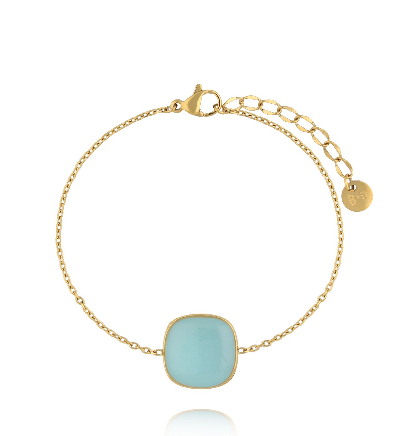 Bransoletka z błękitną emalią BSY0429