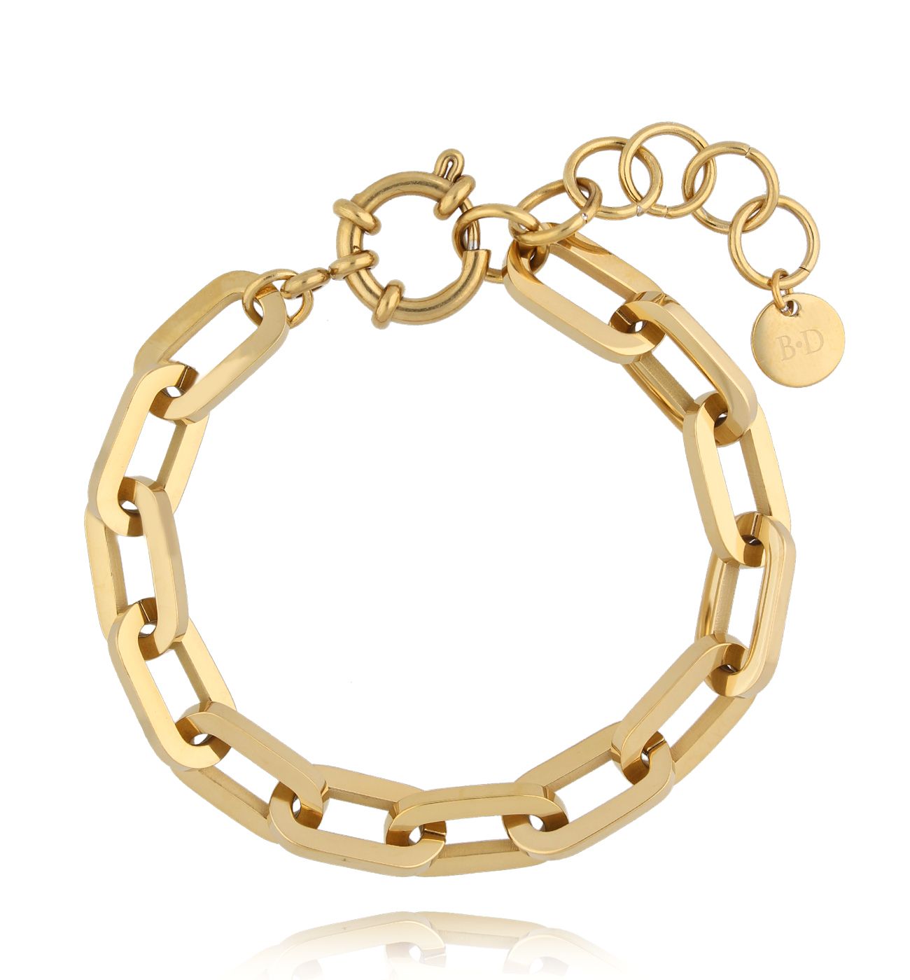 Bransoletka z łańcuchem złotym Stainless Elegance - By Dziubeka