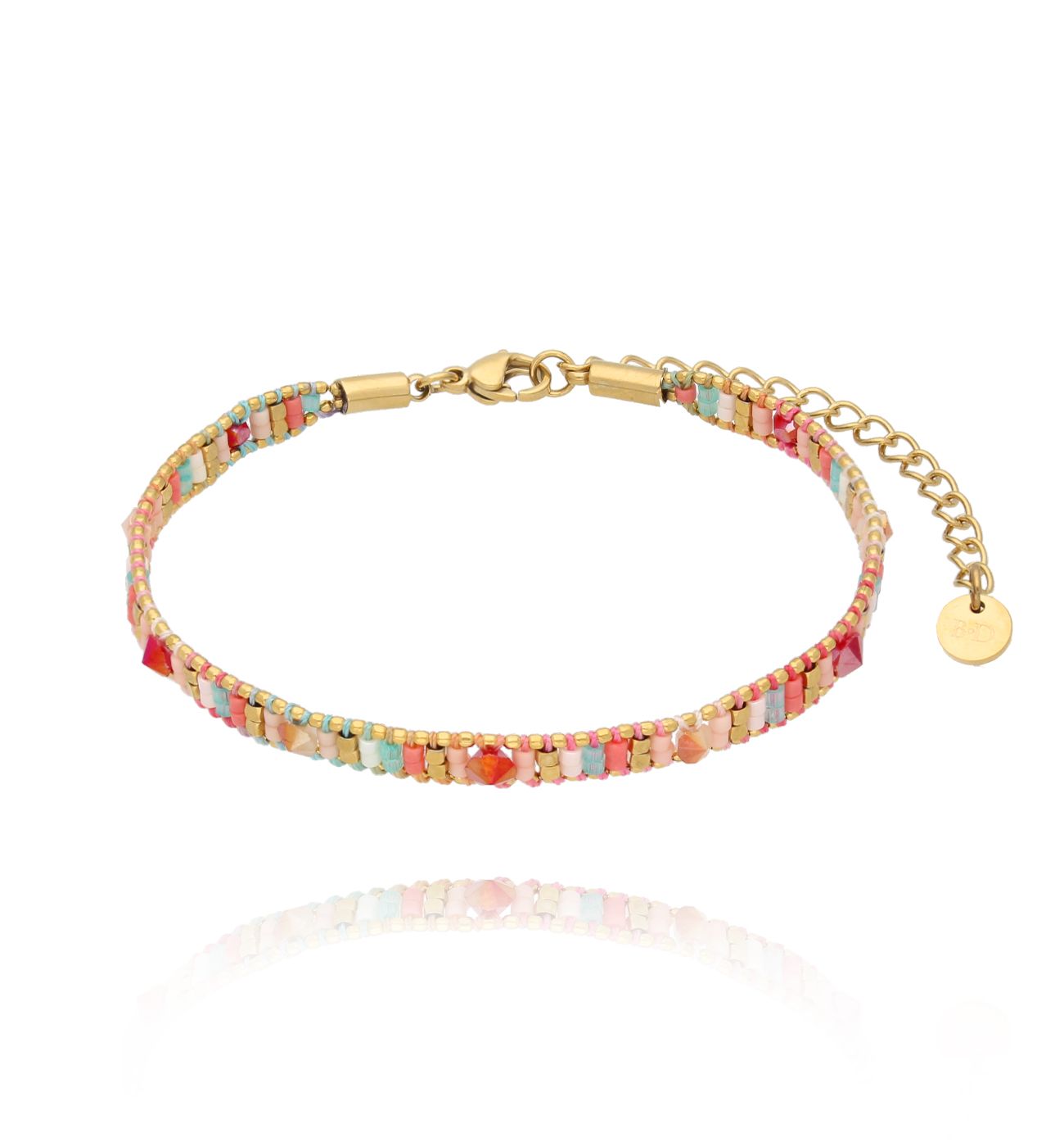 Bransoletka kolorowa z koralikami Miyuki Decor - By Dziubeka