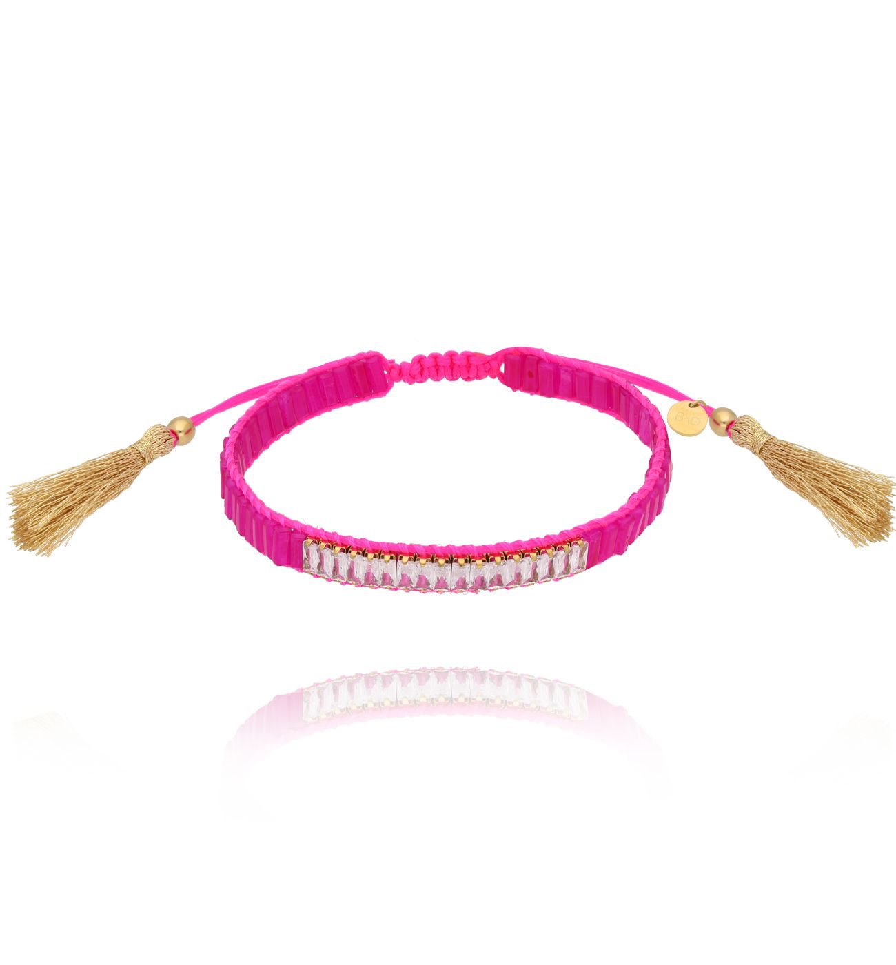 Bransoletka fuksjowa z cyrkoniami Take Me BSC1688