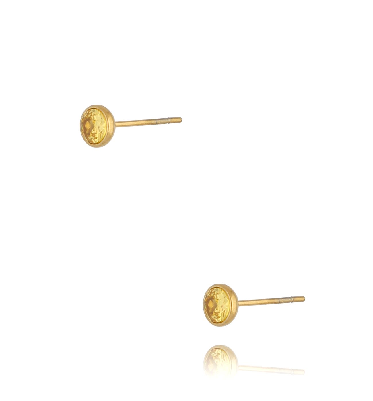 Kolczyki z cyrkoniami żółtymi Color Palette - By Dziubeka