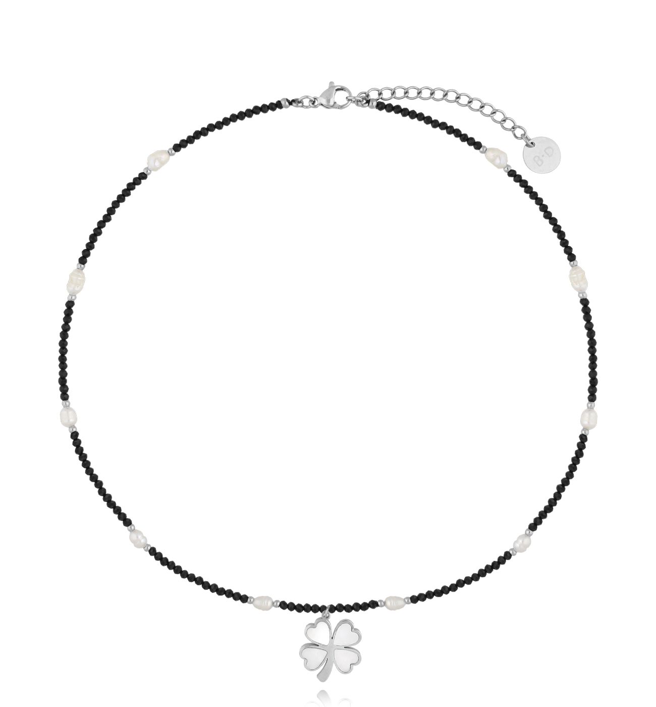 Naszyjnik z turmalinami i koniczynką - By Dziubeka