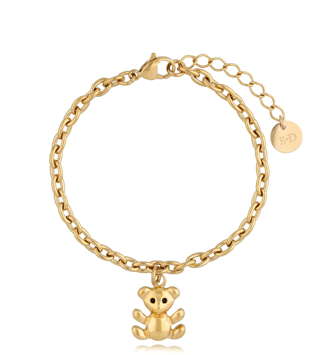 Bransoletka złota z misiem Yona Bear - By Dziubeka