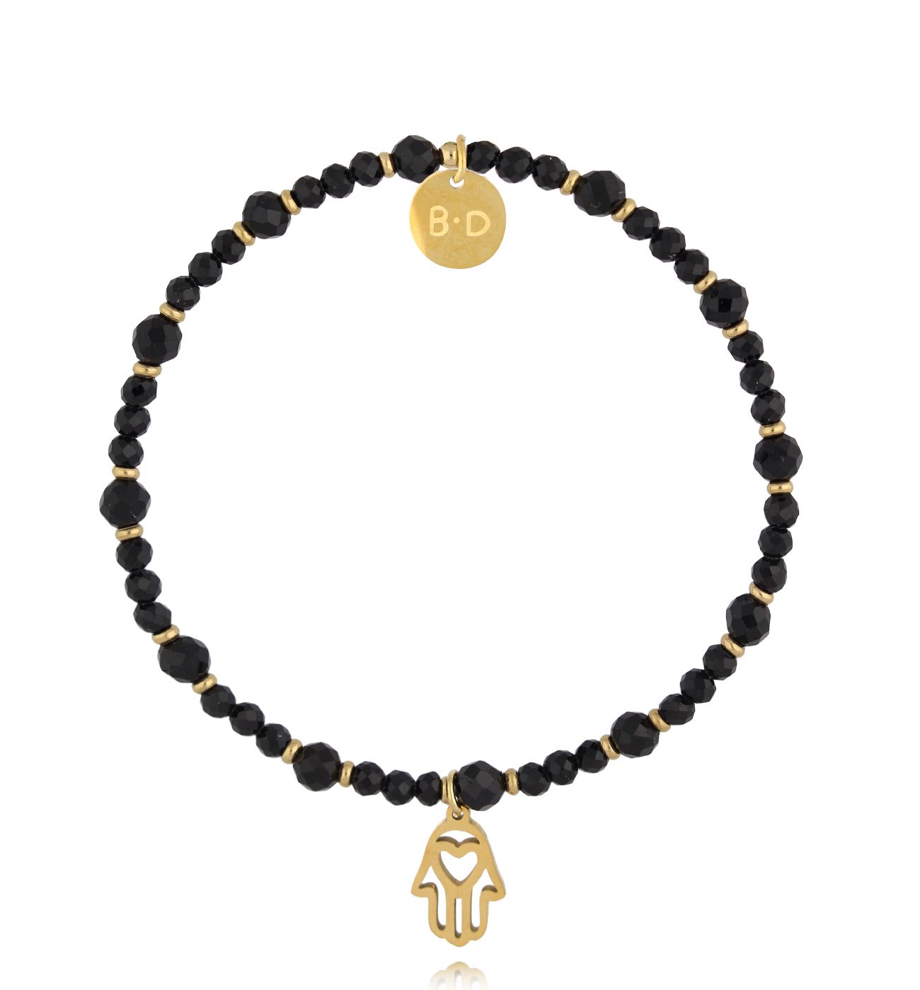 Bransoletka z turmalinami i ręką Fatimy BTW3184