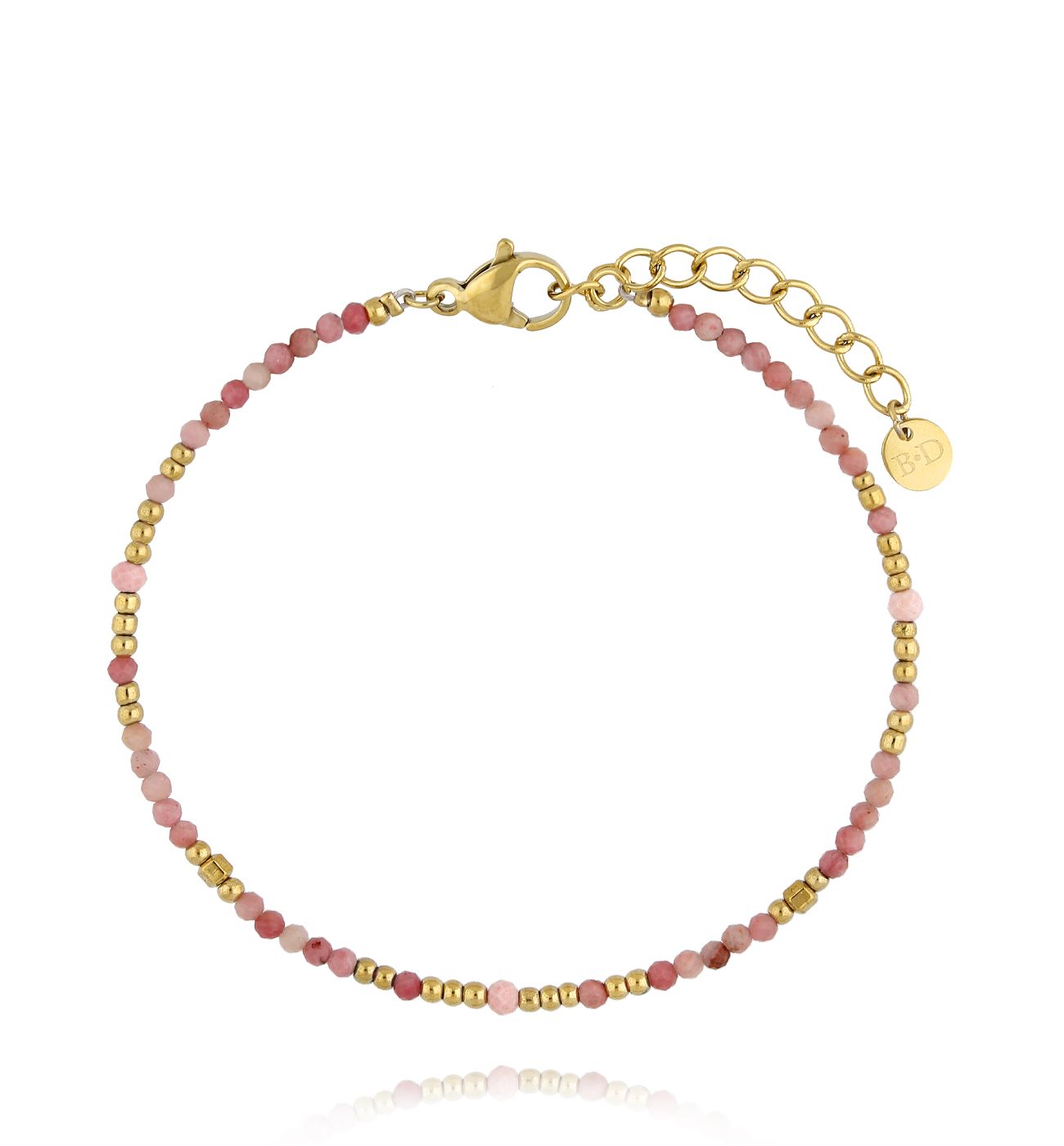 Bransoletka z rodonitami Serenity - By Dziubeka