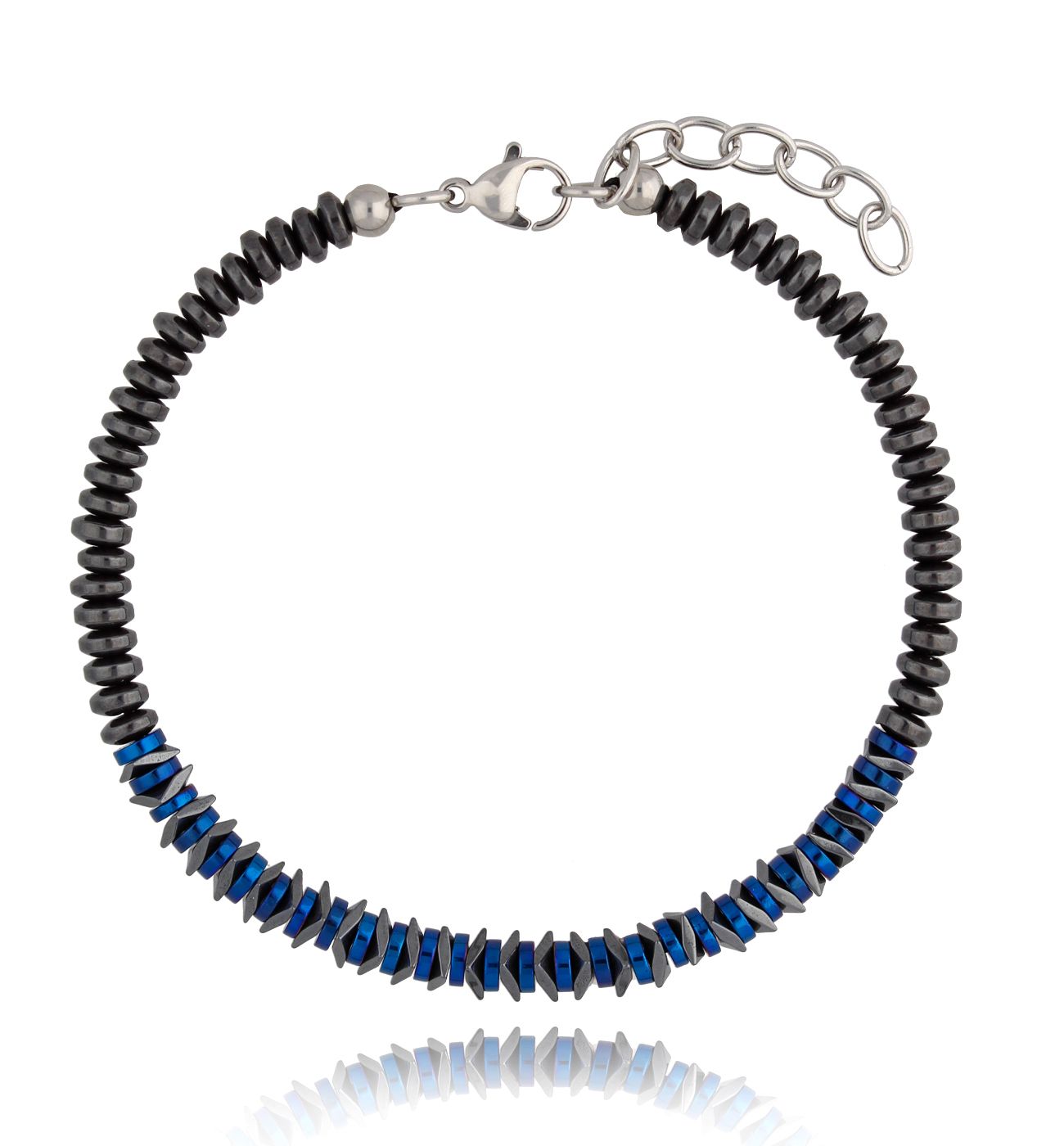 Bransoletka grafitowo-niebieska Ridley 47 - By Dziubeka