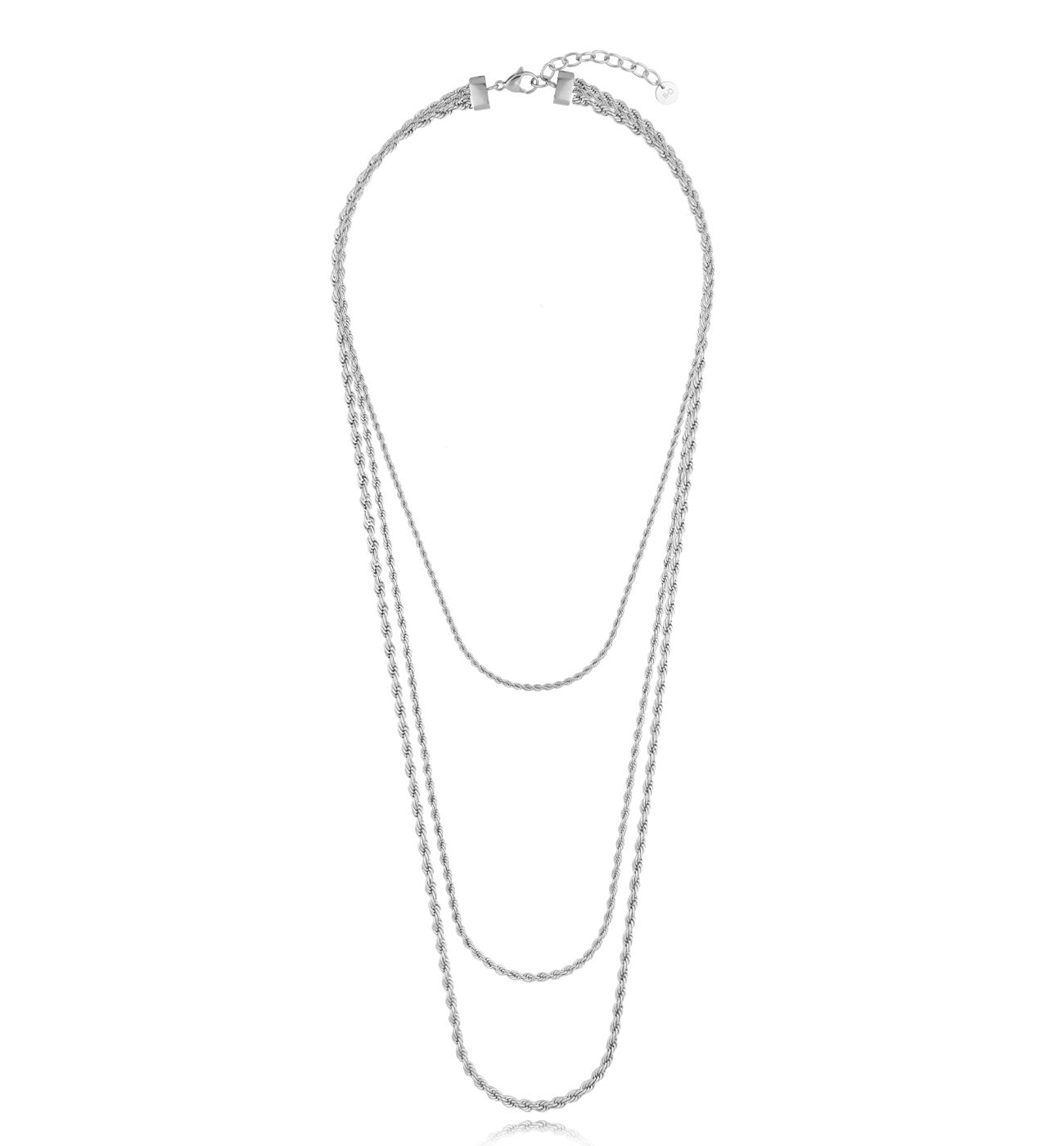Naszyjnik warstwowy srebrny Casablanca NSA0850