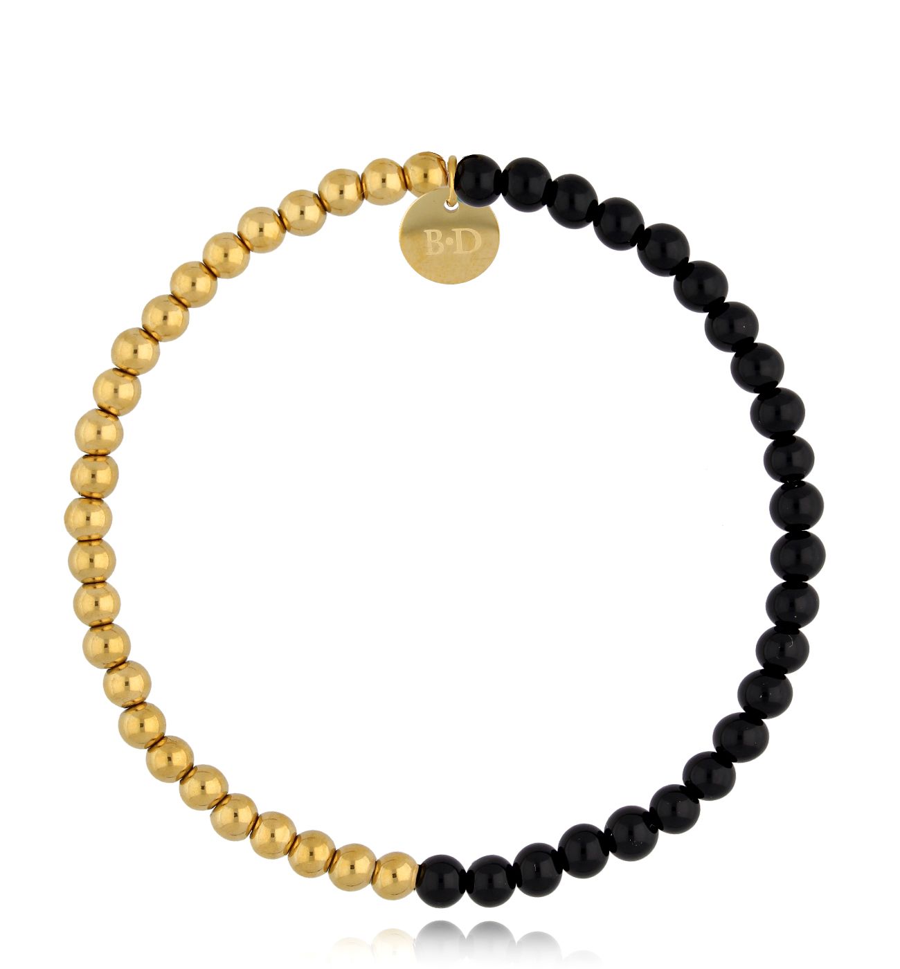 Bransoletka złota z onyxami Hanan BSC1566