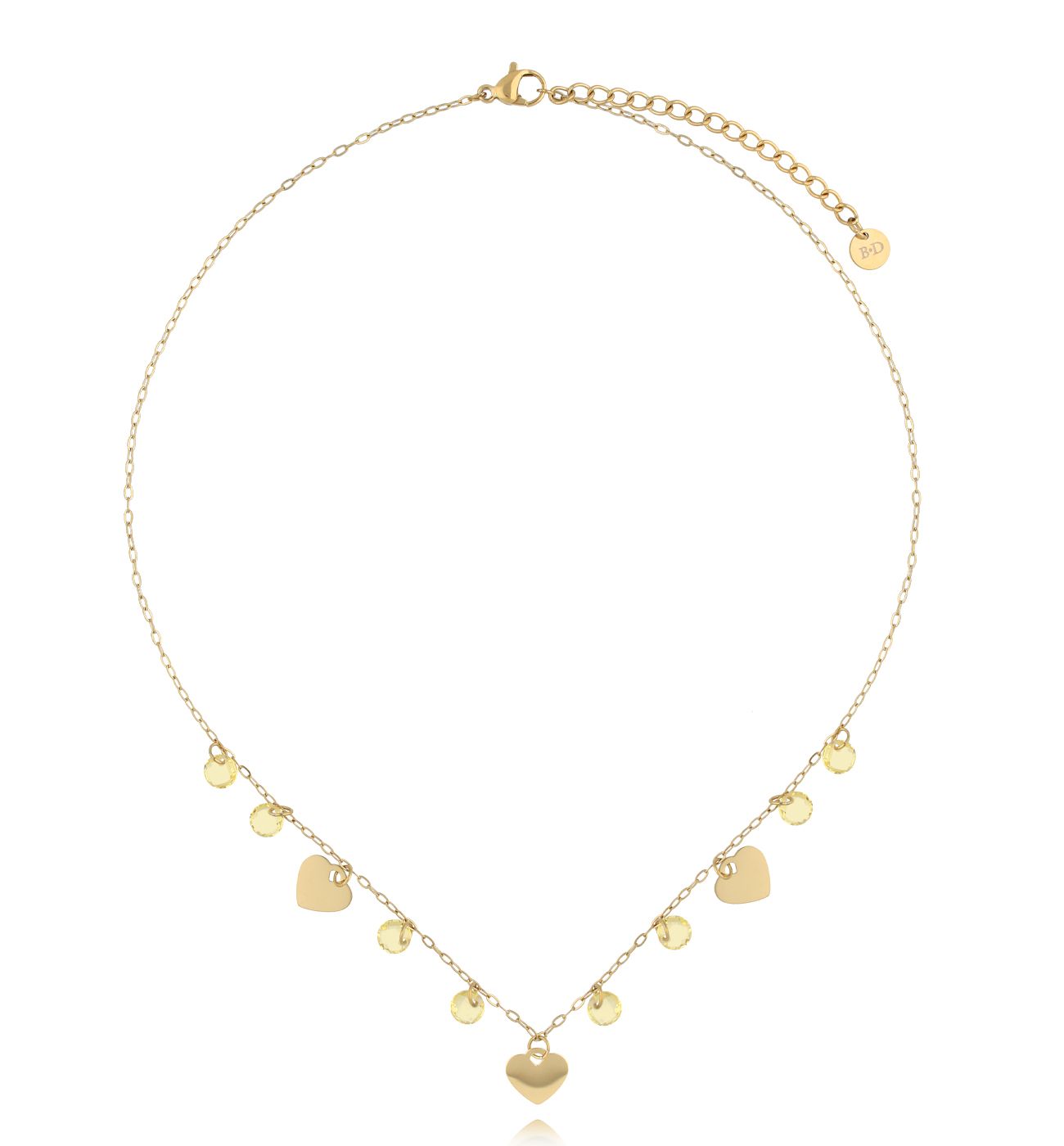 Naszyjnik z kryształkami i sercami Magia NSY0342 - By Dziubeka