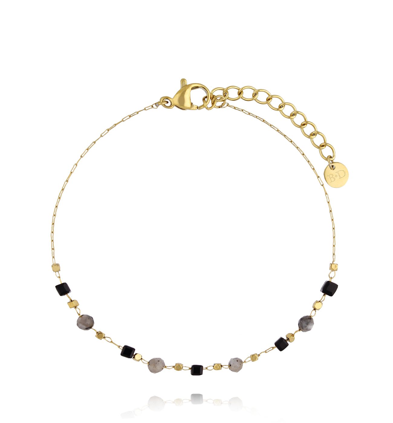 Bransoletka z agatami i labradorytami Mystique - By Dziubeka