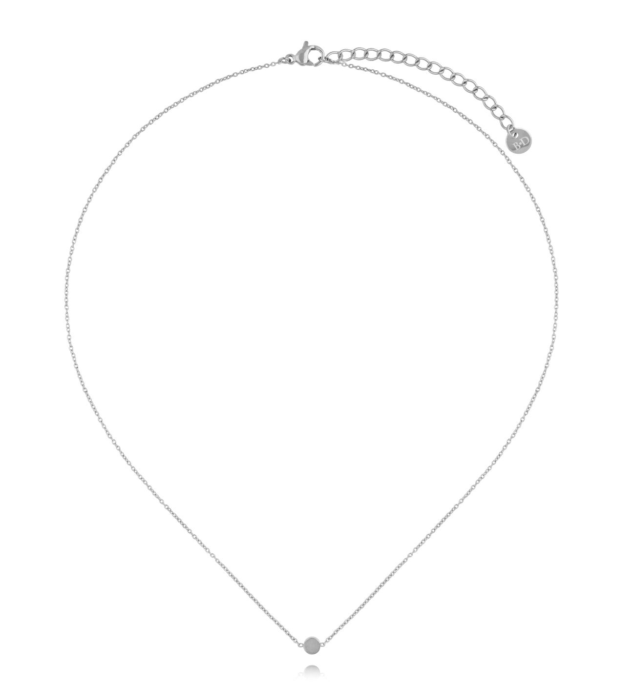 Naszyjnik z małą okrągłą zawieszką srebrny NSA1488