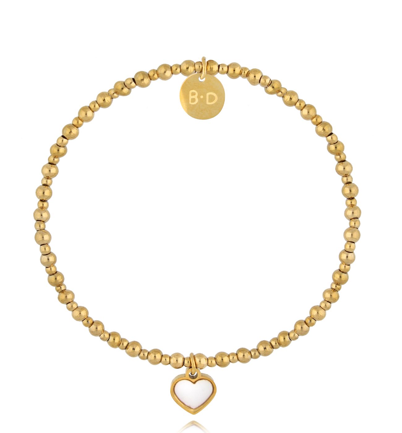 Bransoletka z sercem złota - By Dziubeka