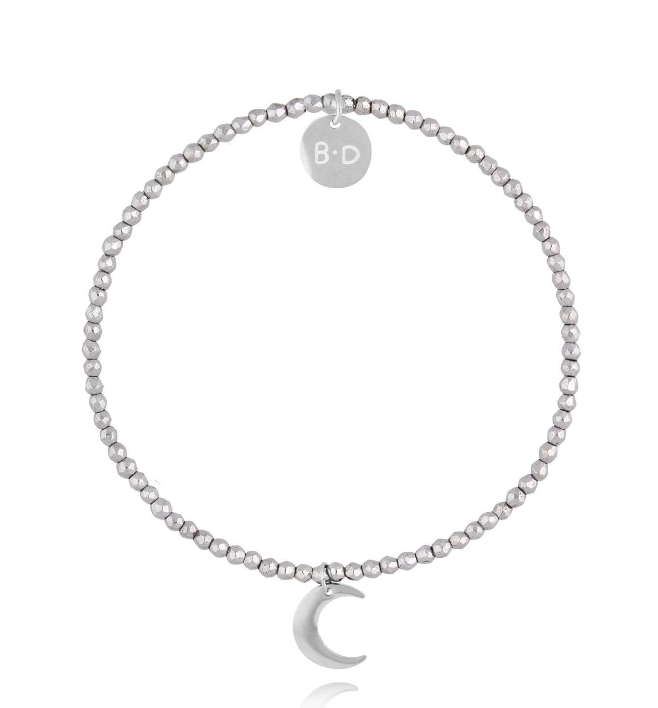 Bransoletka z hematytami i księżycem Nightfall Grace - By Dziubeka