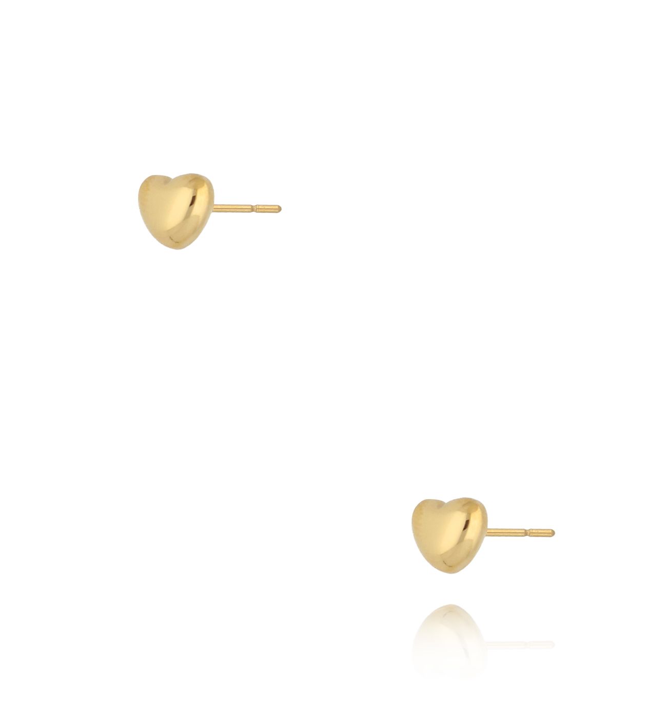 Kolczyki złote małe serduszka Bergljot - By Dziubeka
