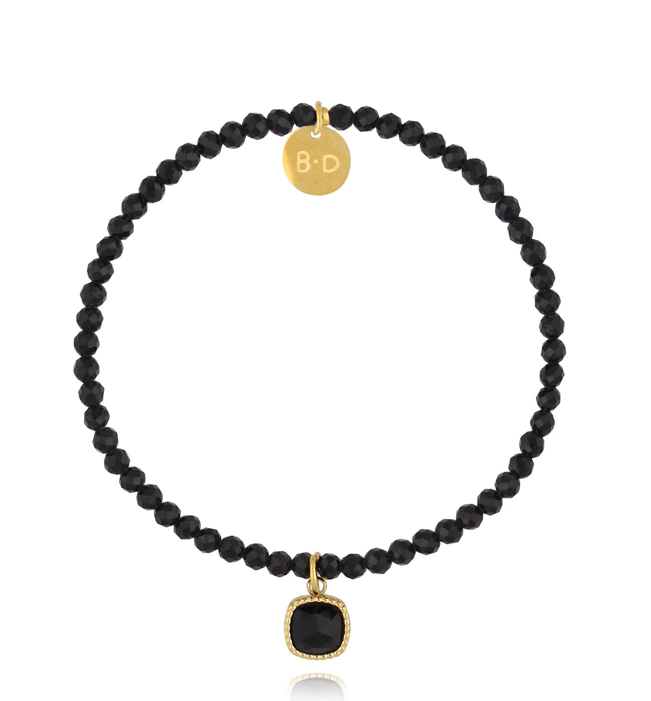 Bransoletka czarna z agatami - By Dziubeka