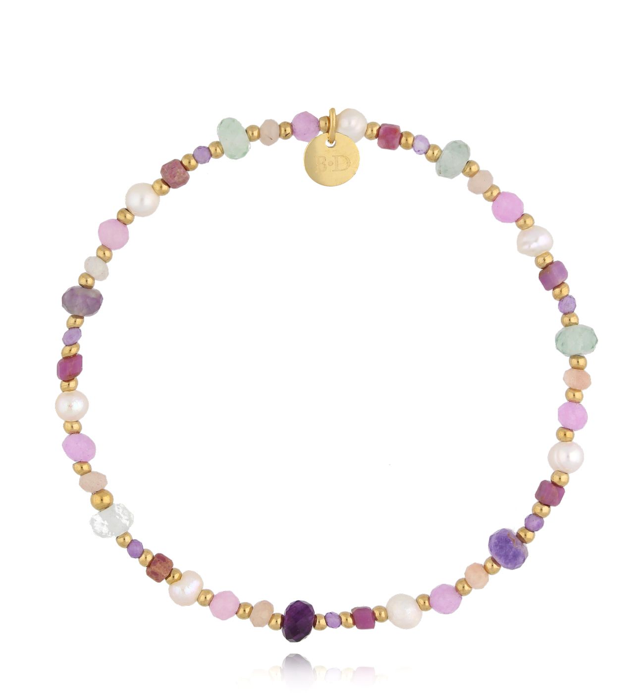 Bransoletka fioletowa z kamieniami naturalnymi Latifa BSC1589