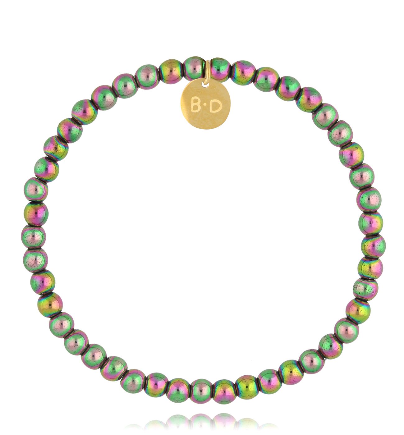 Bransoletka z zielono różowymi hematytami damska Fane BTW2537