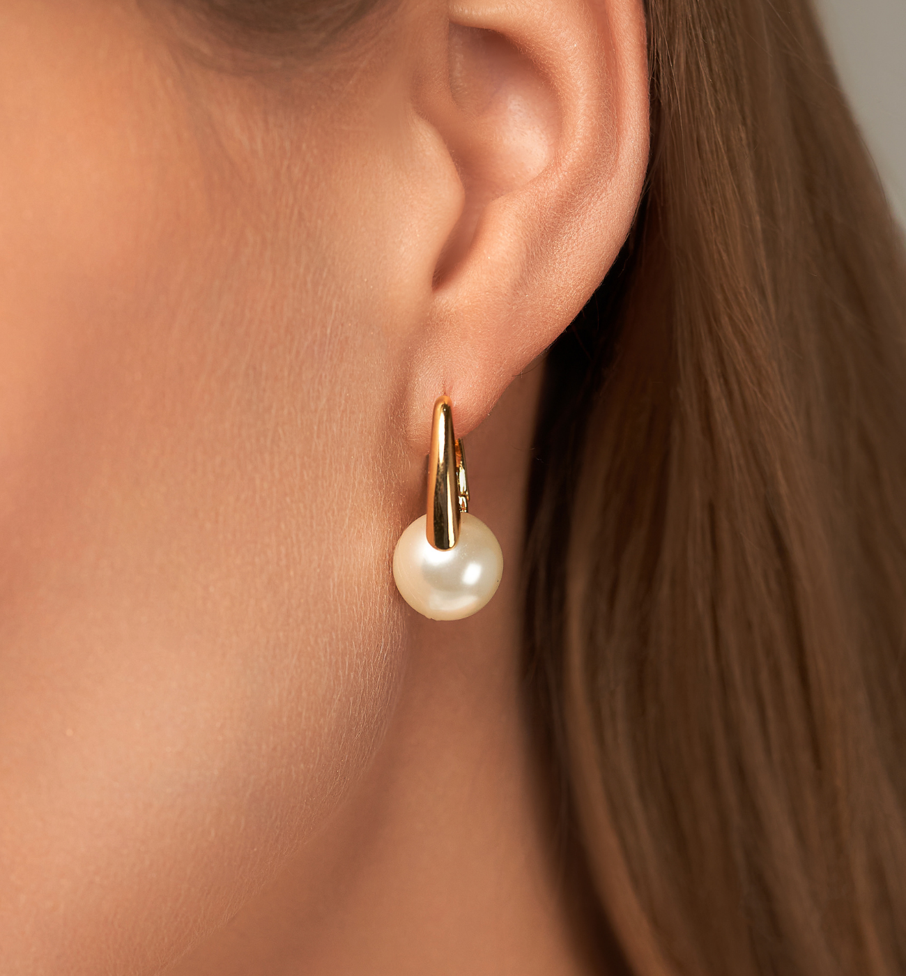 Kolczyki złote z perłami Makanui - By Dziubeka