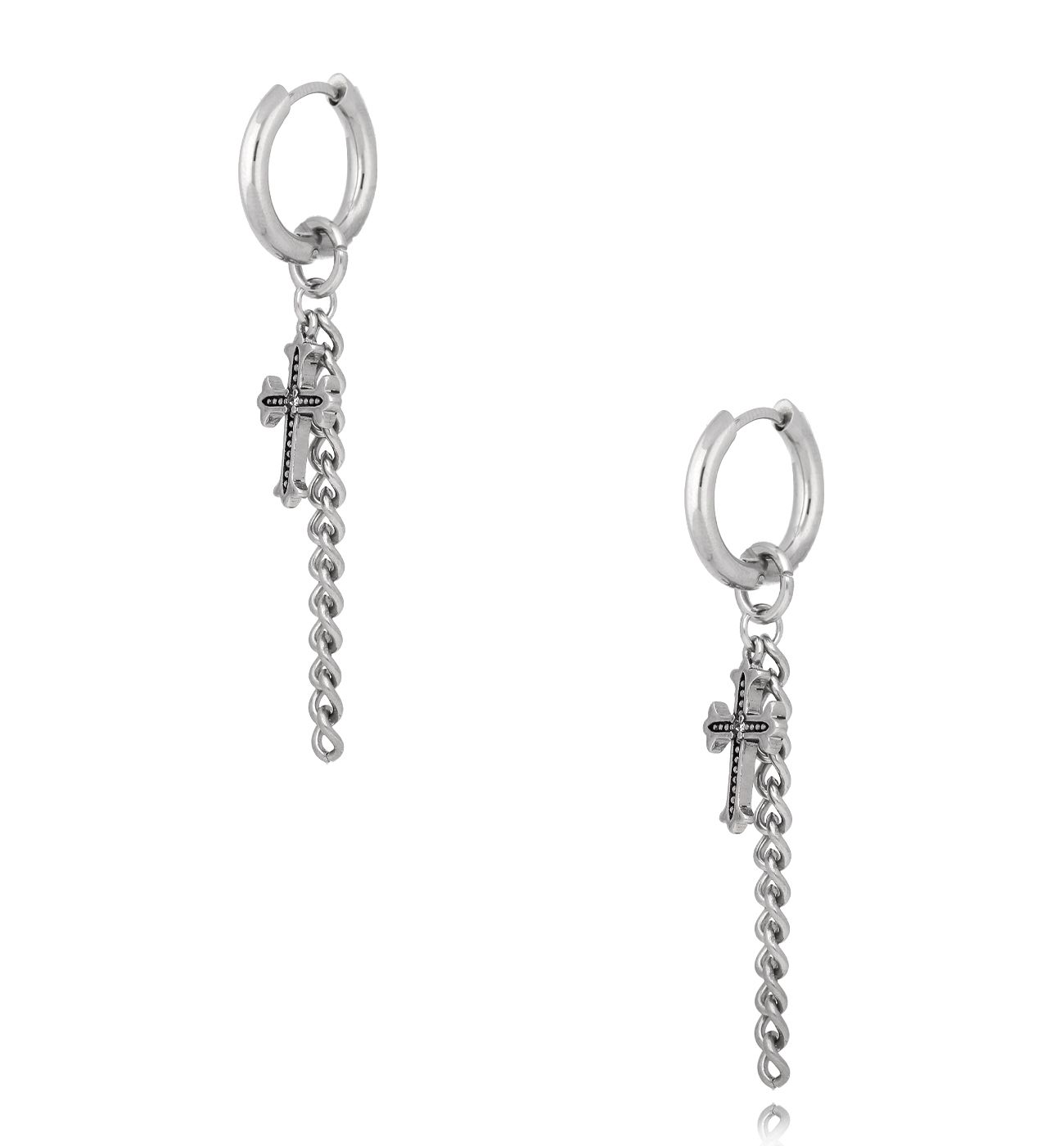 Kolczyki z łańcuszkami i krzyżykami 102 - By Dziubeka