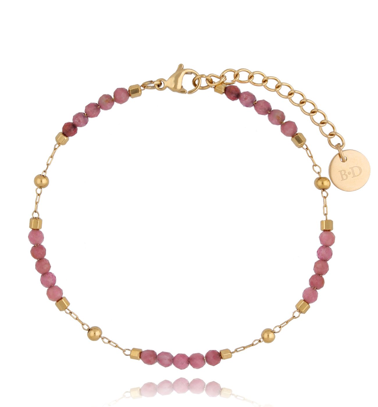 Bransoletka z różowymi turmalinami Combo - By Dziubeka