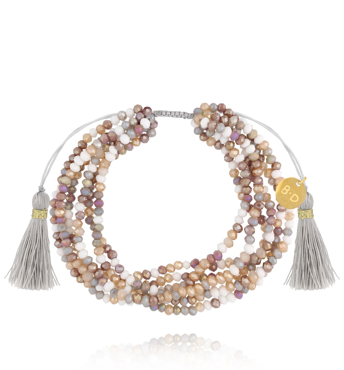 Bransoletka z kryształkami i chwostami Soulmate Spark BCY0290 - By Dziubeka