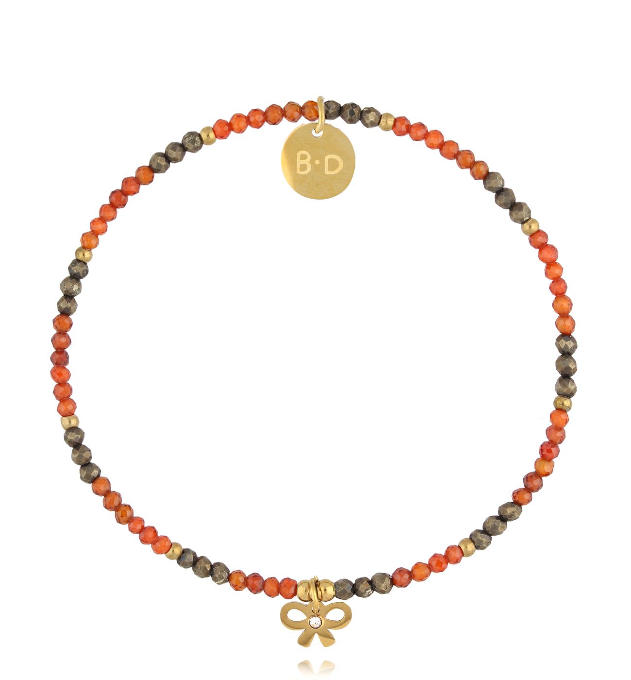 Bransoletka z cyrkoniami i kokardką BTW3211