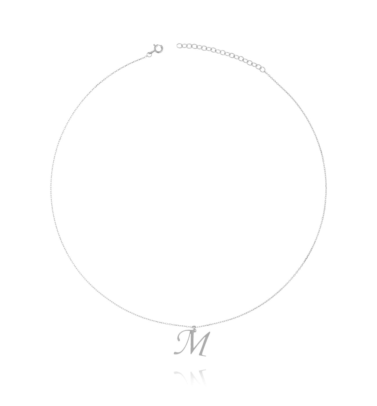 Naszyjnik srebrny z literką M NAT0222