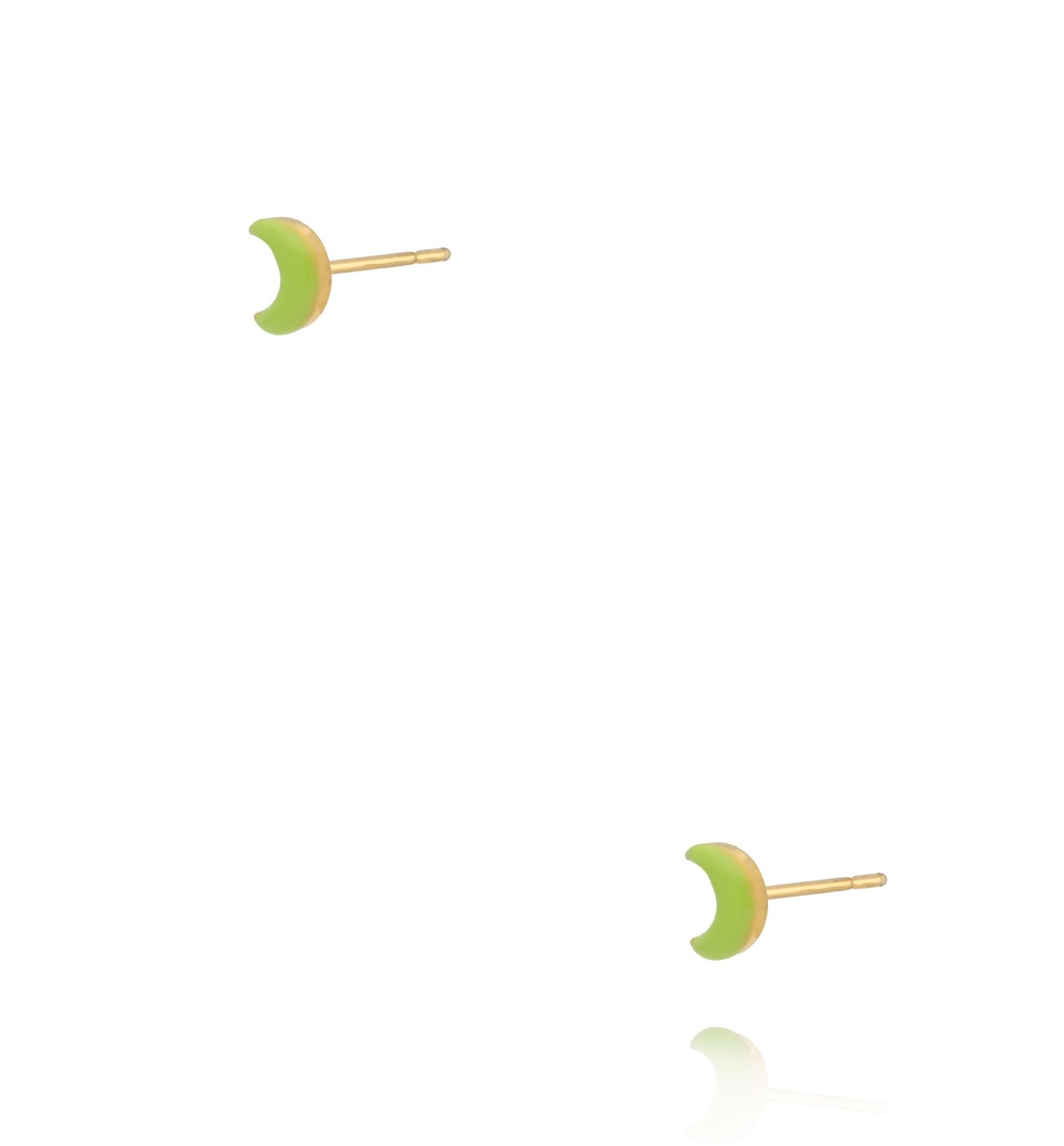 Kolczyki księżyce zielone KSY0487 - By Dziubeka