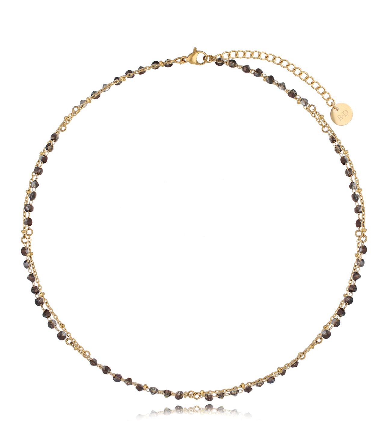 Naszyjnik z brązowymi kryształkami Stunning - By Dziubeka