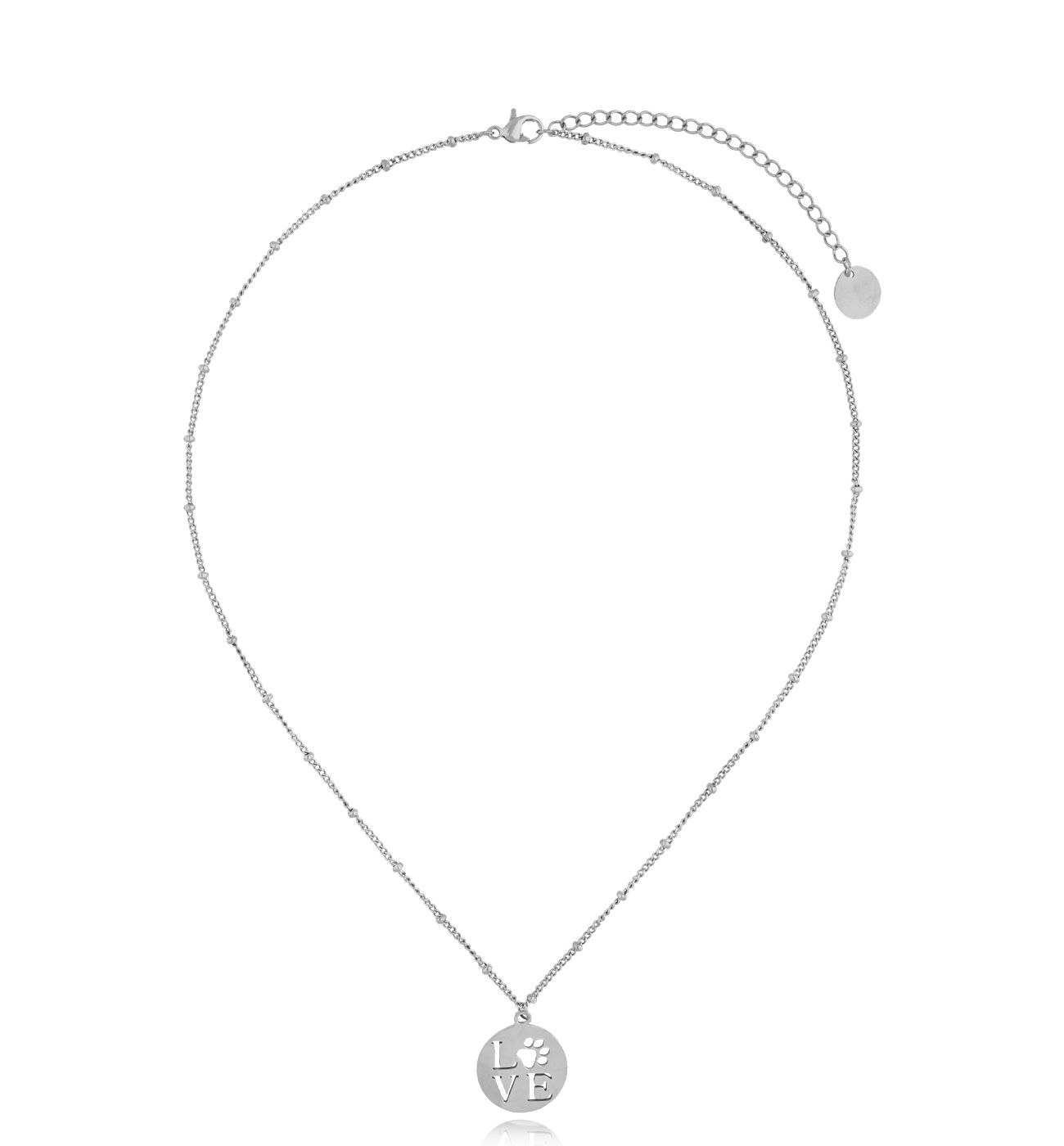 Naszyjnik srebrny z napisem Love NSA0905