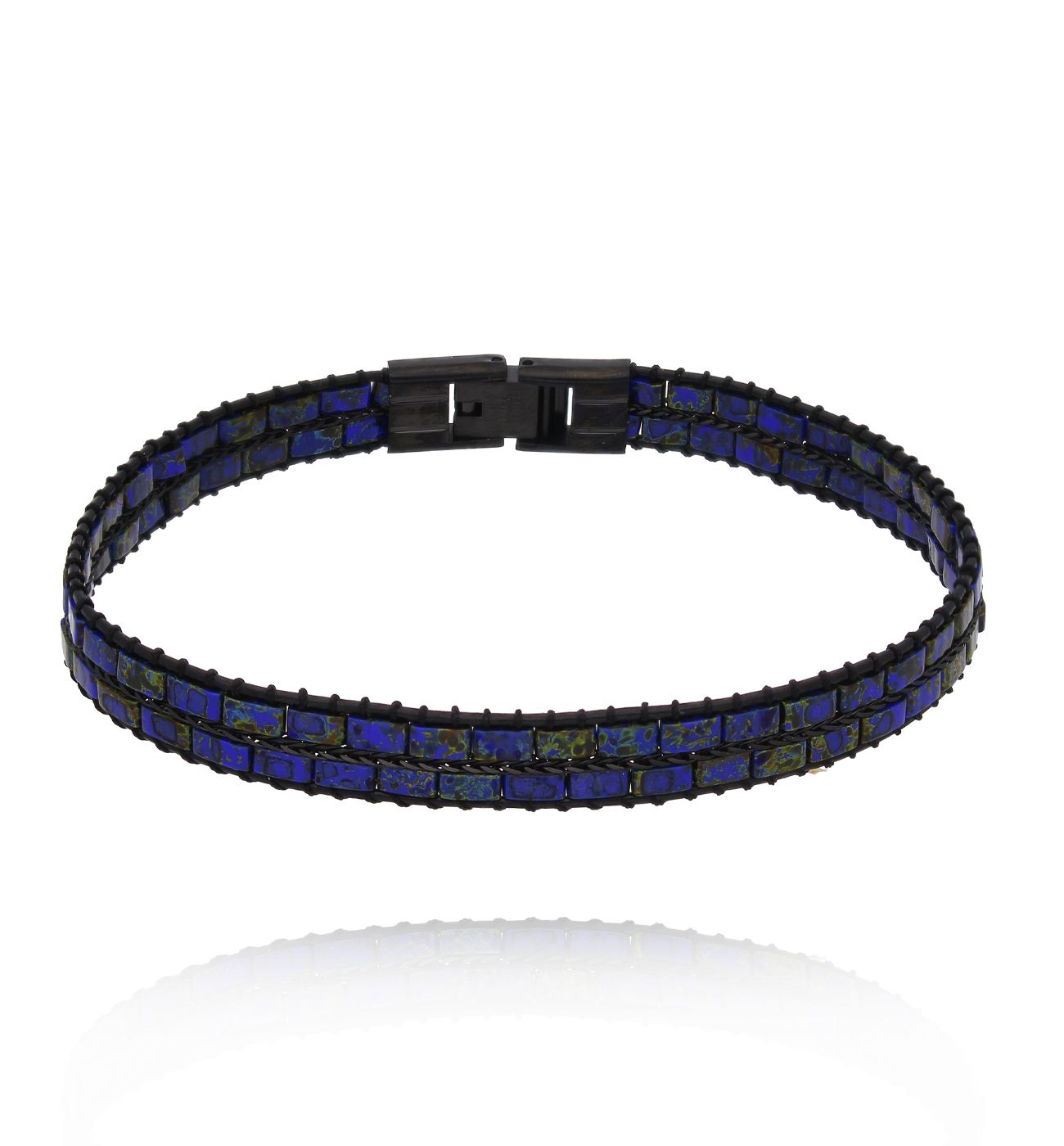 Bransoletka męska granatowa 12 - By Dziubeka