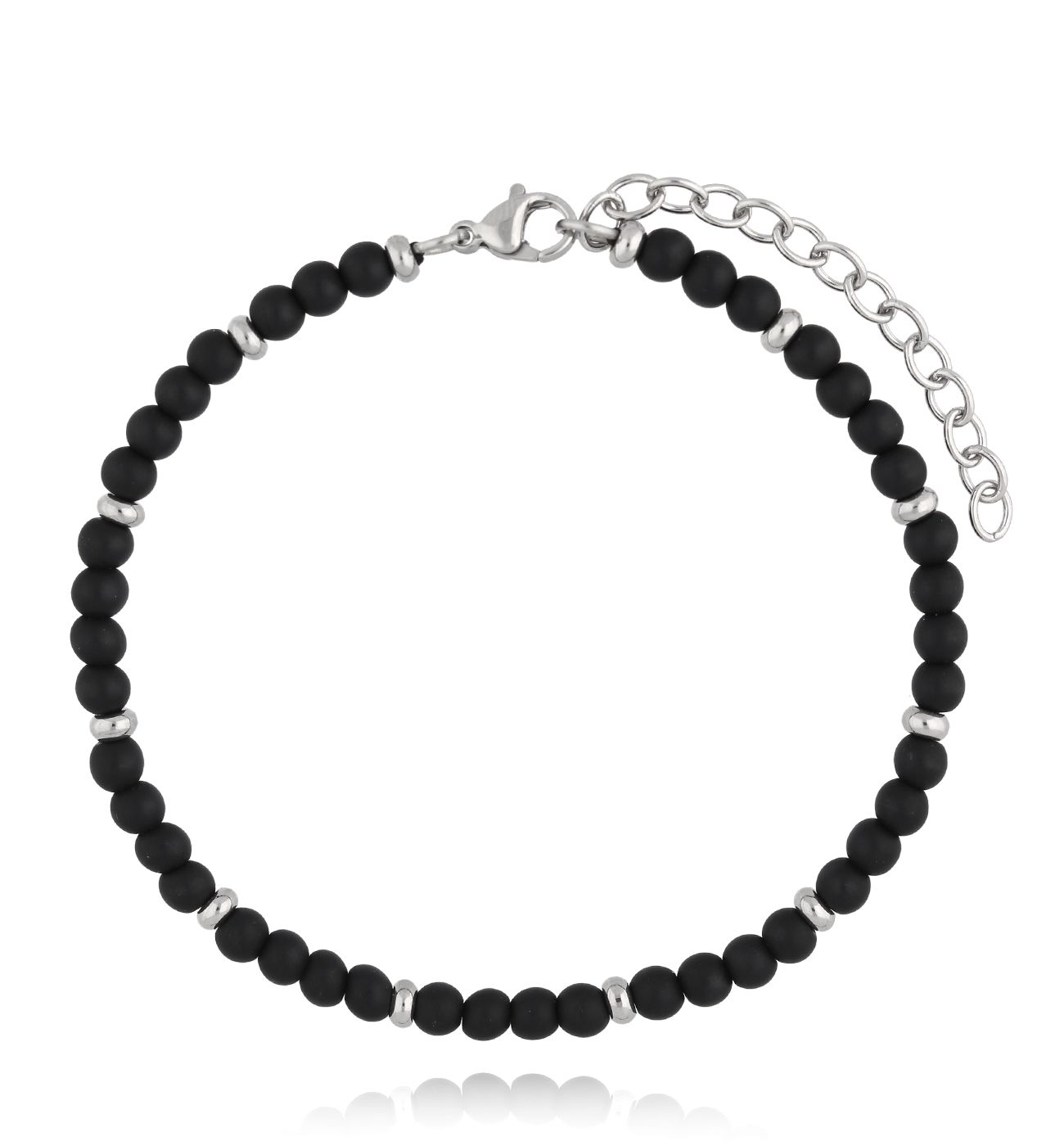 Bransoletka męska z agatami matowymi Adolpho 26 - By Dziubeka