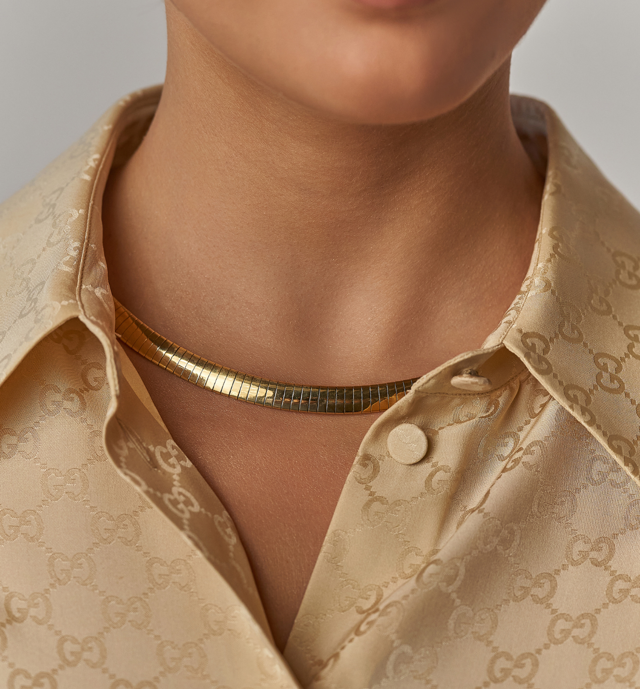 Naszyjnik gruba żmijka złota Unbeat - By Dziubeka