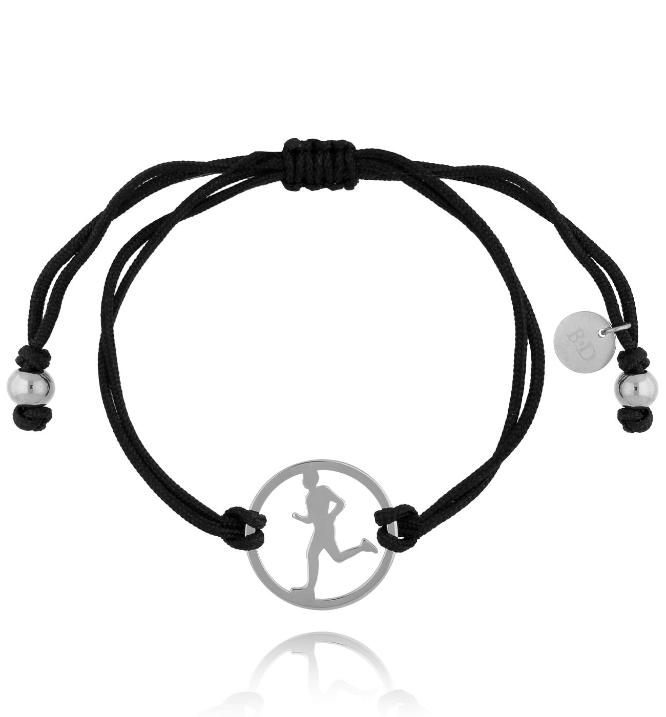 Bransoletka ze srebrnym biegaczem BGL0471