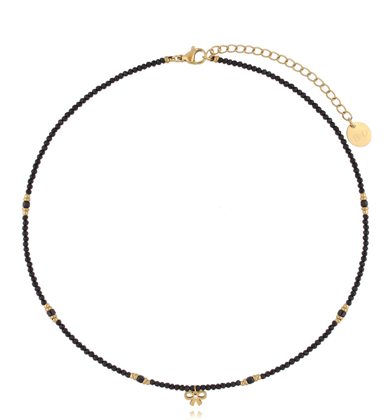 Naszyjnik z turmalinami i kokardką NTW1312