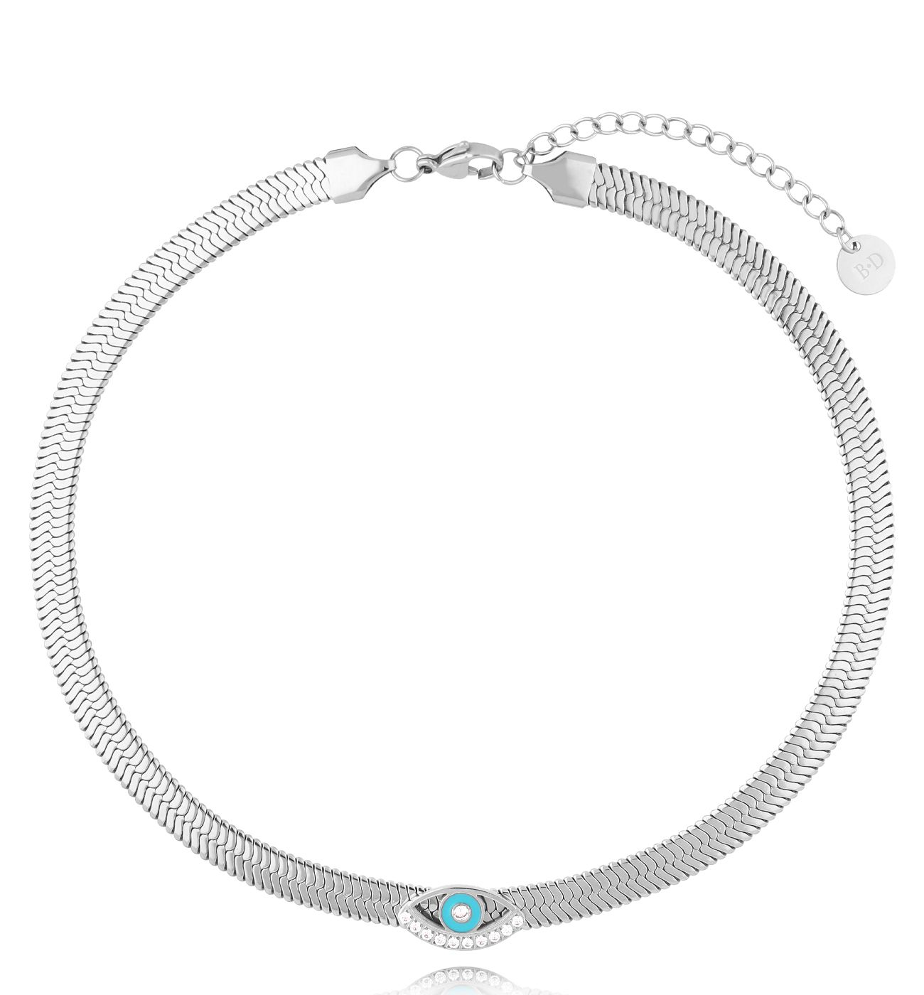 Naszyjnik żmijka srebrna z okiem Sedilo - By Dziubeka