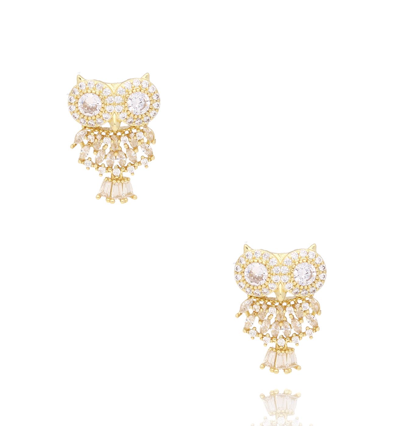 Kolczyki złote sowy Hadano - By Dziubeka